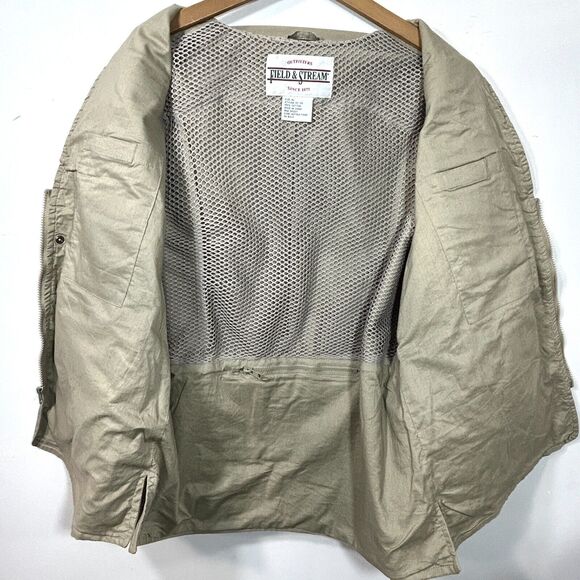 Field & Stream Safari VEST MENS XL Travel Fly Fishing Hiking ZIP Pockets VENTED - Picture 5 of 8
